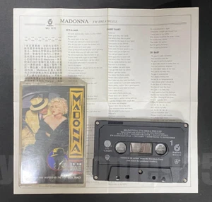 1990 Madonna I'm Breathless Taiwan Ltd Cassette Tape Promo Insert - Picture 1 of 14