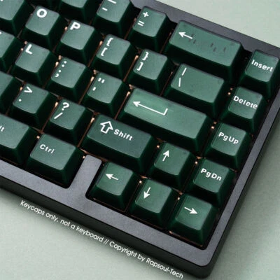 Dark Green Keycaps set Translucent Double Shot for Cherry MX Mechanical Keybords - Image 1 of 4