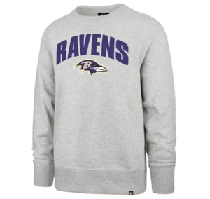 '47 Brand Men's NFL Baltimore Ravens Strider Crew Sweatshirt Gray Large - Picture 1 of 3