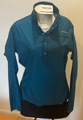 Nuevo con etiquetas Patagonia Mujer Houdini Pullover Chaqueta L Azul Subacuático Calce Ajustado Foto 1 de 4