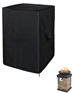 Fire Pit Cover Square 21" L x 21" W x 33" H Waterproof Outdoor Propane Column... - Picture 1 of 8