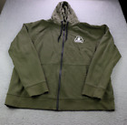 Alaskan Hardgear Duluth veste homme XXL armée verte fermeture éclair complète à capuche coupe standard