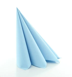 12 Serviette Hellblau aus Linclass® Airlaid 40 x 40 cm - Babyshower Taufe  - Bild 1 von 4