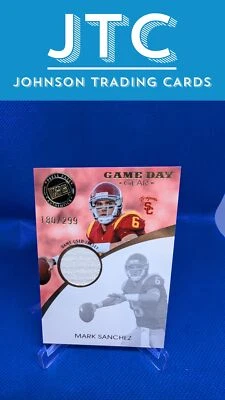 2009 Press Pass SE Mark Sanchez Game Day Gear Camisetas Oro USC Trojans #/299 Foto 1 de 2
