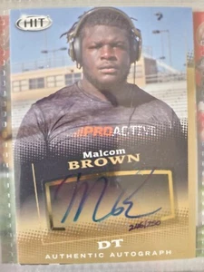 Malcom Brown Rookie - Texas/New England Patriots - 2015 SAGE HIT Autograph /250 - Picture 1 of 2