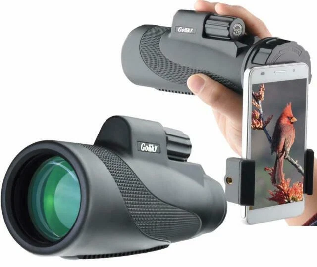 Gosky Titan 12x50 High Power Prism Monocular and Quick Smartphone Holder - Black - Image 1 of 1