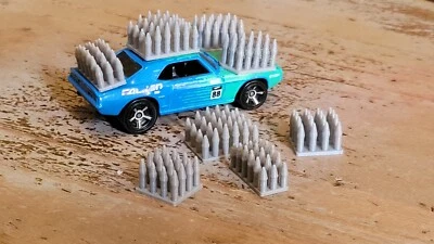 Picos de techo y capó, plata impresos en 3D. para coches escala 1/64. 8 artículos Foto 1 de 4
