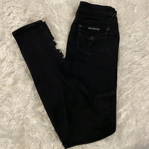 Hudson Youth Size 16 Black Denim Jeans With Front Zipper Pockets 29" Inseam EUC - Picture 1 of 6