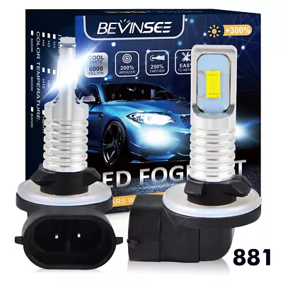 2PCS LED Headlight Bulbs 6000K For Arctic Cat F7 Firecat 700 2003-2006 #0609-251 - Image 1 of 4