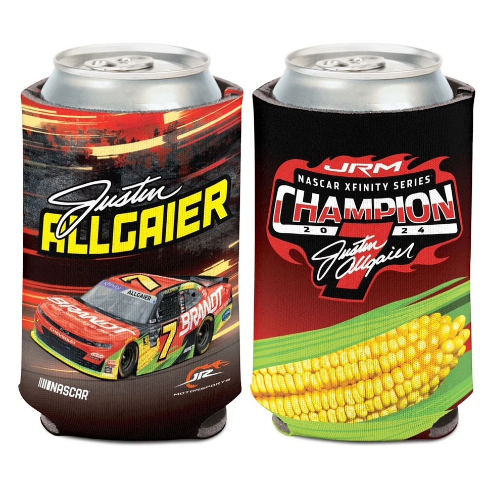 Justin Allgaier 2025 Wincraft #7 Brandts Xfinity Champion 12oz Can Coolie (1) - Image 1 of 1