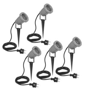 5x CLE NAUTILUS LED Erdspießstrahler GU10 230V max. 25W mit Kabel u. Schukosteck - Bild 1 von 6