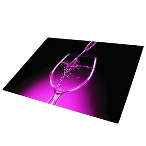 Purple Black Wine Modern Glass Chopping Board Kitchen Worktop Saver - Picture 1 of 2