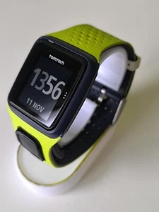 Tom Tom 8RS00 GPS Runner Multi-Sport watch Black/Blue/Green - Picture 1 of 4
