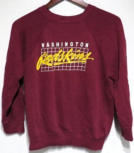 vtg WASHINGTON REDSKINS Sweatshirt Fit SMALL 80s pullover crewneck HTTR football - Picture 1 of 6
