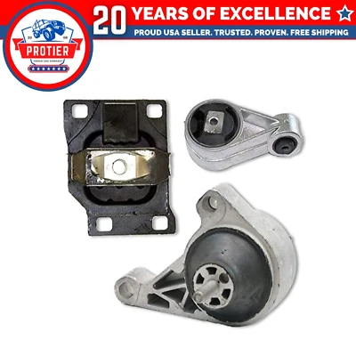 Fits 2002-2003 Ford Focus SVT 2.0L Engine Motor & Trans Mount 3pcs - Image 1 of 2
