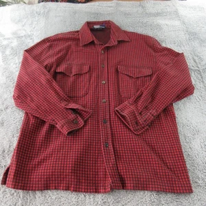 Vintage Polo Ralph Lauren Shirt Mens Extra Large Houndstooth Flannel Button 90s - Picture 1 of 11