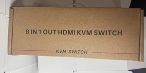 MT-VIKI 8 Port HDMI KVM Switch 4K@30HZ USB2.0 8 in 1 Out Umschalter 1HE Rackmontage - Bild 1 von 6