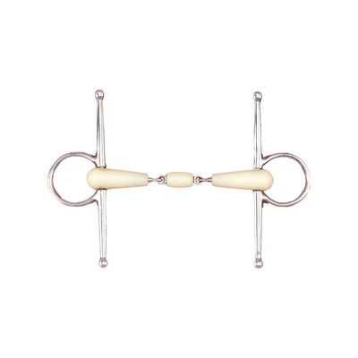 HAPPY MOUTH Double Jointed Full Cheek Bit with Stainless Steel Rings (462171SS) - Image 1 of 2