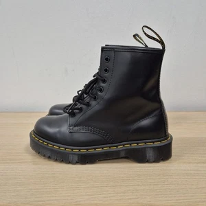 Dr Martens 1460 Combat Black Smooth Leather Bex Chunky Boots Size UK 6 EU 39 - Bild 1 von 9