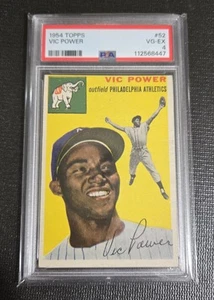 Vic Power 1954 Topps 52 Athletics A's RC PSA 4 VG-EX - Picture 1 of 4