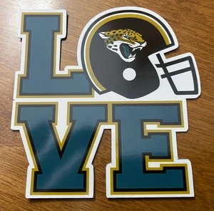 Jacksonville Jaguars "Love" (Helmet) Magnet - Approximately 4" x4" - Picture 1 of 1