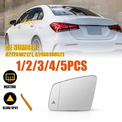 Espejo retrovisor lateral del conductor vidrio calor con punto ciego para Mercedes-Benz W204 W212 W2211-5x Foto 1 de 4