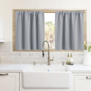 Blackout Curtains for Kitchen, Over Sink Privacy Curtains Window Decor, Therm... - Picture 1 of 6