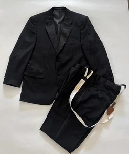Jones New York 41R 34x29 Schwarz 100% Wolle Herren Sakko Hose Smoking Smoking - Bild 1 von 18