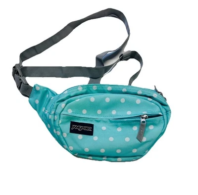JanSport Fifth Ave Riñonera Bolso Cintura Verde Azulado/Turquesa Lunares JS00TAN1 NUEVO Foto 1 de 2