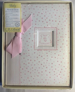 C R Gibson Baby Erinnerungsbuch Danke Himmel für kleine Mädchen rosa Schleife - Bild 1 von 2