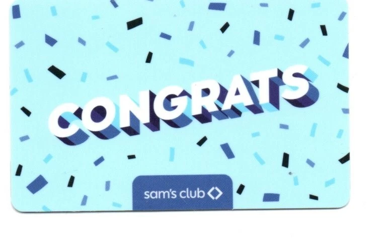 Sam's Club Congrats Blue Gift Card No $ Value Collectible FD-109114 - Image 1 of 1