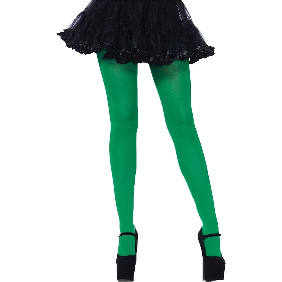 Opaque Green Nylon Tights – One Size Fits 4′10″–5′8″ / 95–160lb | Leg Avenue - Image 1 of 1