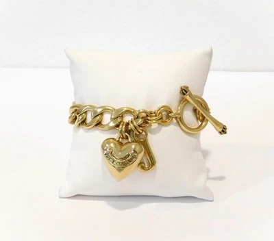 Brazalete Juicy Couture chapado en oro con dije de inicio YJRU0025 #K22 Foto 1 de 4