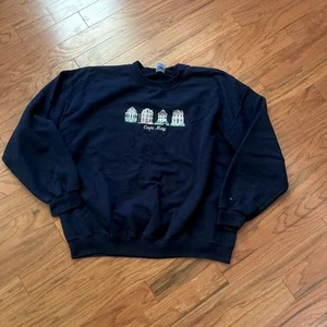 Cape May Dark Navy Blue Crew Neck Sweatshirt Size XL - Picture 1 of 4