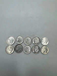 Lot 10x Silber Roosevelt Dimes - 90% Silber - USA Seltene Münzen - Bild 1 von 3