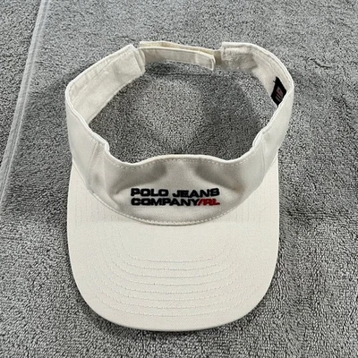 De Colección Ralph Lauren Polo Jeans Company Visera Sombrero Blanco RL 67 Logo Pickleball Tenis Foto 1 de 4