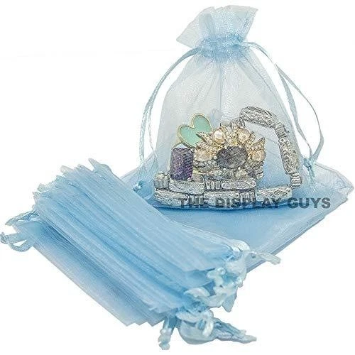 Bolsas de regalo con cordón de organza transparente de 100 piezas, joyas, boda, bolsa para regalos de fiesta Foto 1 de 1
