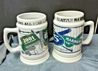 Hunters collectable Seattle Mariners 2001/ 2002 Ceramic Stein/ mug (set of two) - Image 1 of 4