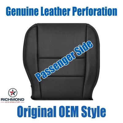 Cubierta de asiento de cuero genuino negra con parte inferior de pasajero para Honda Ridgeline 2017-2025 Foto 1 de 4