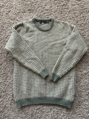 Orvis большой мужской шерсти пуловер свитер тяжелая вязка зеленый желтовато-коричневый сделано в Шотландии - Изображение 1 из 4