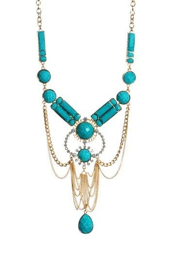 Новый с Ярлыками AMRITA SINGH богемская бирюза 18K GP австрийские кристаллы бусы ожерелье - Изображение 1 из 1