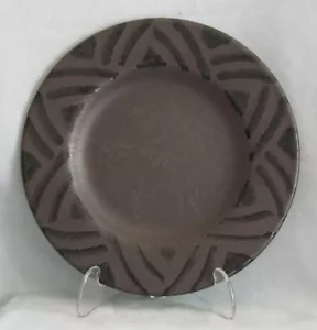 1 Midnight Brown Salad Plate Pfaltzgraff 1995 Black - Picture 1 of 1