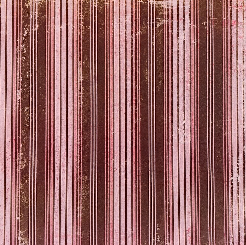 Really Great Paper, Strong Stripes Cardstock, 2 x 12", Grunge, Lined, Pink - Image 1 of 1