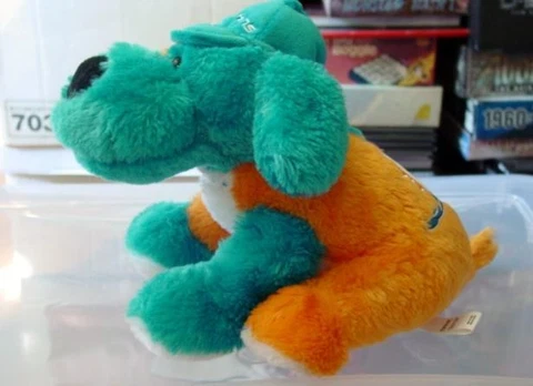 Miami DOLPHINS Plush / Stuffed Animal DOG / PUPPY - NFL Football Toy 9" In Cover
