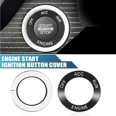 1x Cubierta de botón de control de encendido del motor anillo negro para Dodge Charger 2015-2021 Foto 1 de 4