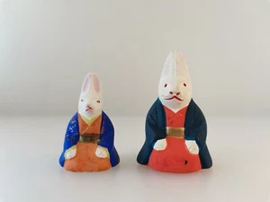 Vintage Mondblick Tsukimi Usagi Hasen Imado Tonfiguren (2er Set) - Bild 1 von 22