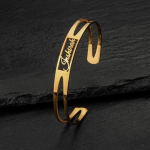 Bracciale Personalizzato Nome Regolabile Donna Regalo Gioielli Acciaio Inox - Foto 1 di 11