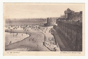 *** St-MALO - Le Château et la Grande Plage (animée) *** 1941 - CPA 0625 - Picture 1 of 2