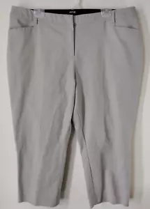 Apt. 9 Pants Capri Women's 18 W Beige Curvy Fit Pocket Plus Size Stretch 38x23 - Picture 1 of 15