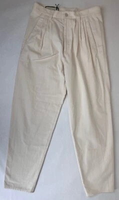 Nova Calça Casual Masculina Gucci Marfim Algodão Linho UE 48/EUA 32 591066 9213 - Imagem 1 de 4